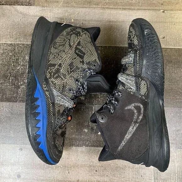 Nike Men’s Size 8.5 Kyrie 7 Grind Basketball Shoes Black Blue Athletic Sneakers